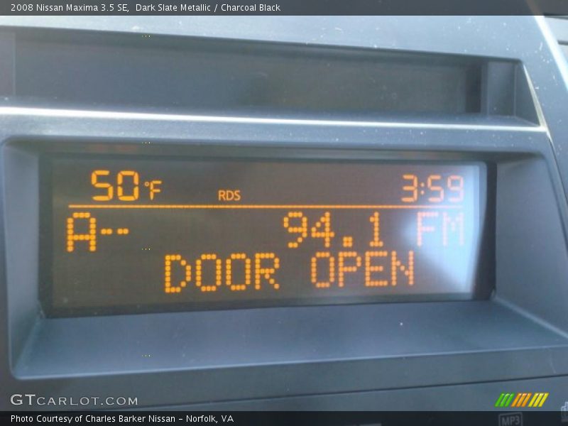 Dark Slate Metallic / Charcoal Black 2008 Nissan Maxima 3.5 SE