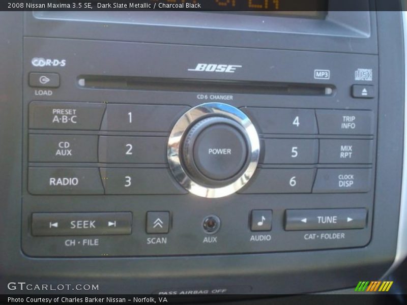 Dark Slate Metallic / Charcoal Black 2008 Nissan Maxima 3.5 SE