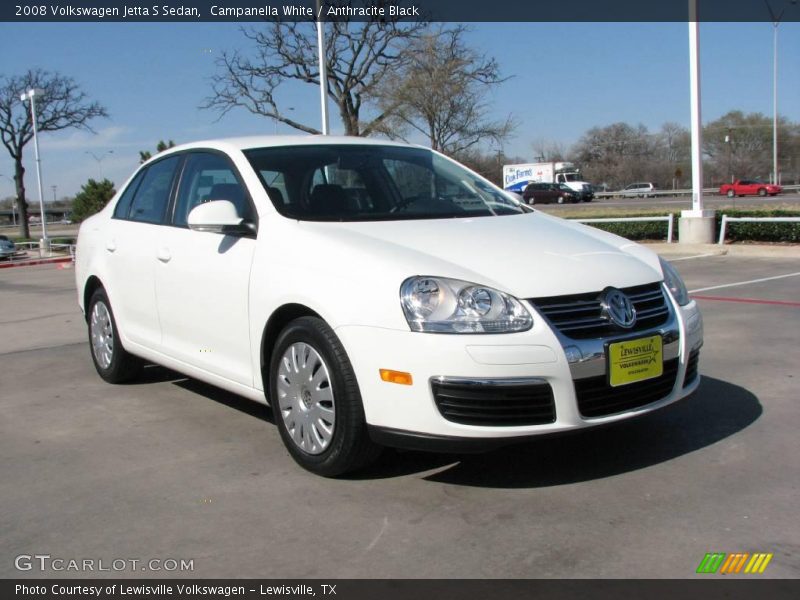 Campanella White / Anthracite Black 2008 Volkswagen Jetta S Sedan