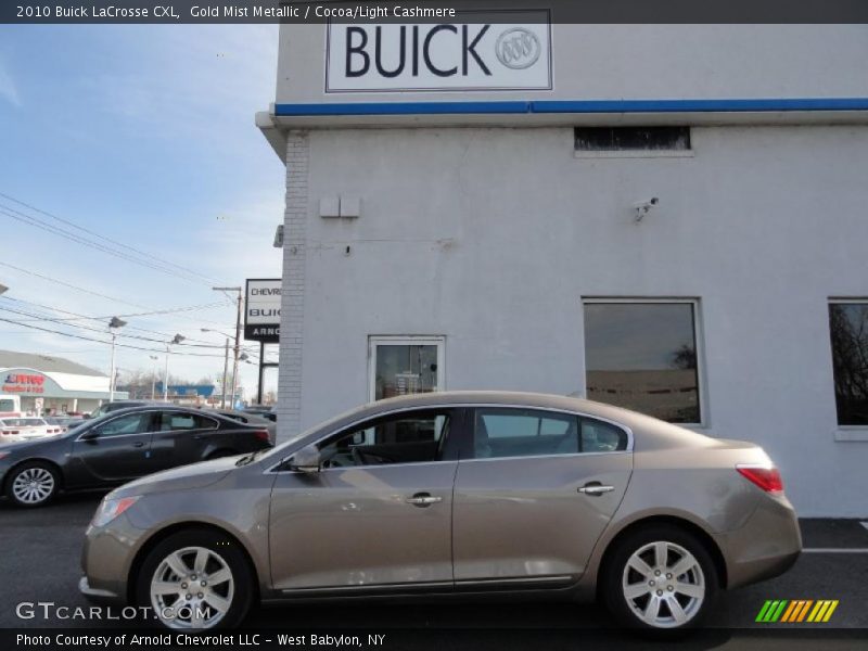 Gold Mist Metallic / Cocoa/Light Cashmere 2010 Buick LaCrosse CXL