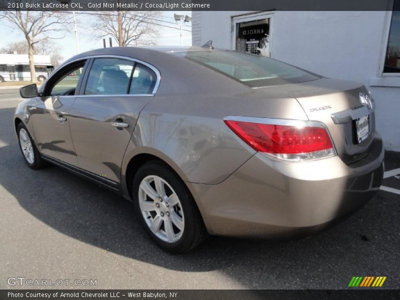 Gold Mist Metallic / Cocoa/Light Cashmere 2010 Buick LaCrosse CXL