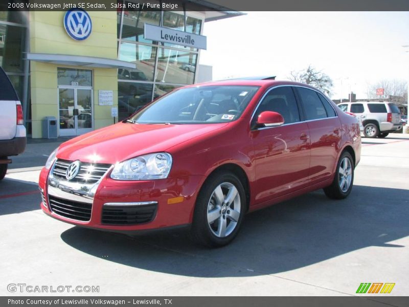 Salsa Red / Pure Beige 2008 Volkswagen Jetta SE Sedan