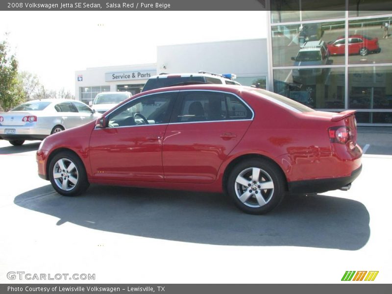 Salsa Red / Pure Beige 2008 Volkswagen Jetta SE Sedan