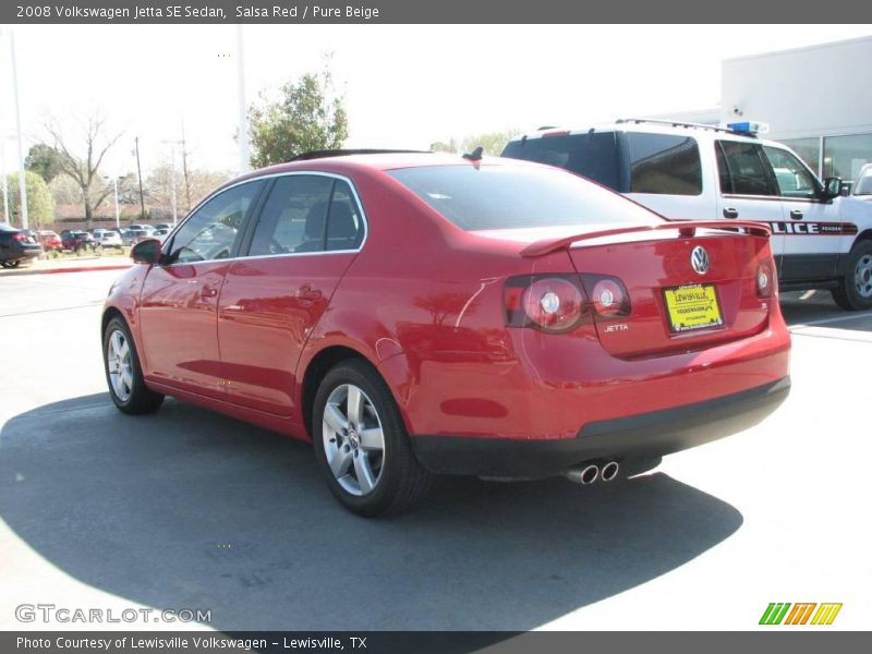Salsa Red / Pure Beige 2008 Volkswagen Jetta SE Sedan