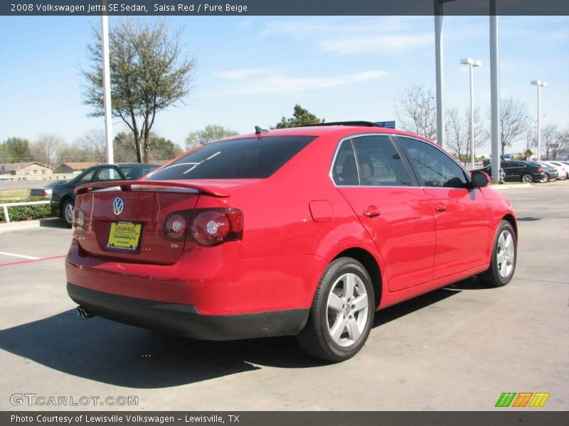 Salsa Red / Pure Beige 2008 Volkswagen Jetta SE Sedan