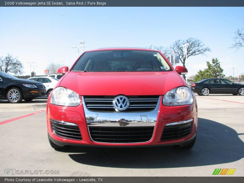 Salsa Red / Pure Beige 2008 Volkswagen Jetta SE Sedan
