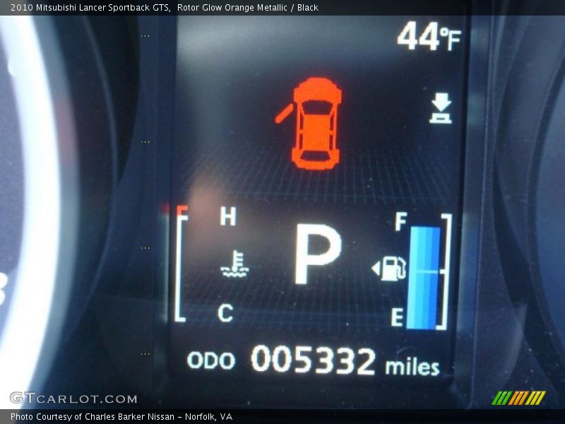 Rotor Glow Orange Metallic / Black 2010 Mitsubishi Lancer Sportback GTS