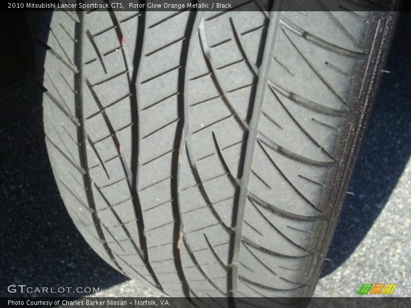 Rotor Glow Orange Metallic / Black 2010 Mitsubishi Lancer Sportback GTS