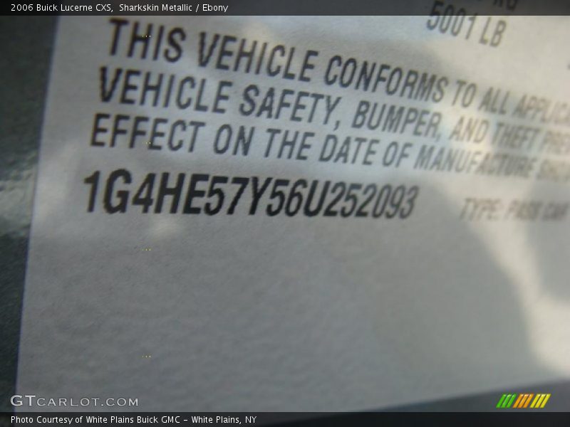 Sharkskin Metallic / Ebony 2006 Buick Lucerne CXS