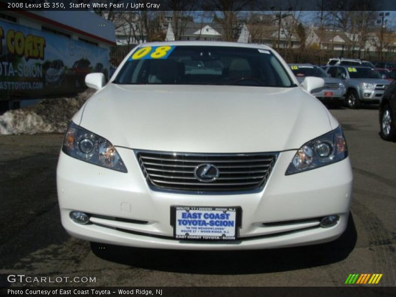 Starfire White Pearl / Light Gray 2008 Lexus ES 350