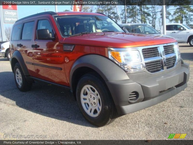 Sunburst Orange Pearl / Dark Slate Gray/Light Slate Gray 2008 Dodge Nitro SXT