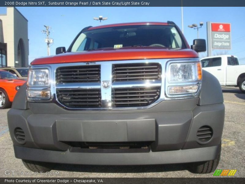 Sunburst Orange Pearl / Dark Slate Gray/Light Slate Gray 2008 Dodge Nitro SXT