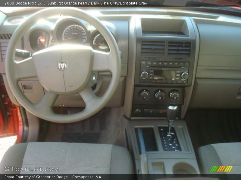 Sunburst Orange Pearl / Dark Slate Gray/Light Slate Gray 2008 Dodge Nitro SXT