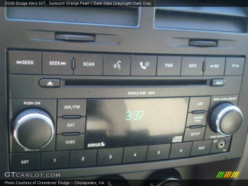 Sunburst Orange Pearl / Dark Slate Gray/Light Slate Gray 2008 Dodge Nitro SXT