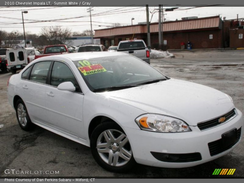 Summit White / Gray 2010 Chevrolet Impala LT