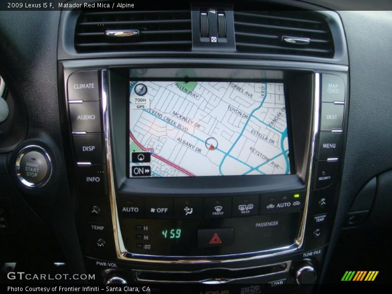 Navigation of 2009 IS F