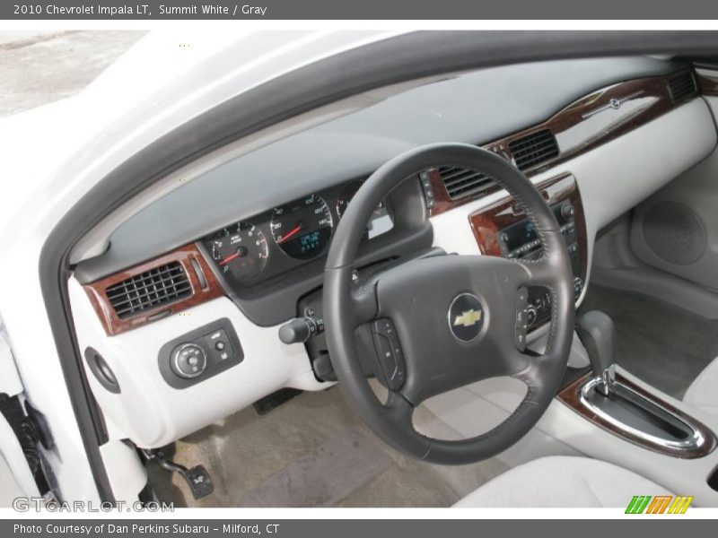 Summit White / Gray 2010 Chevrolet Impala LT