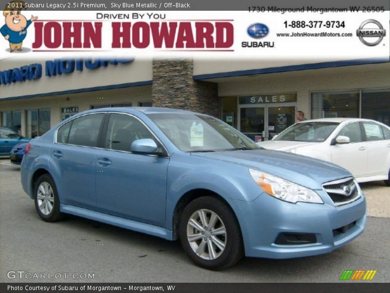 Sky Blue Metallic / Off-Black 2011 Subaru Legacy 2.5i Premium