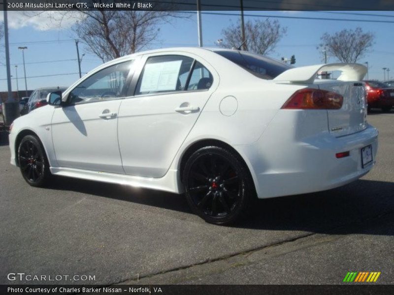 Wicked White / Black 2008 Mitsubishi Lancer GTS