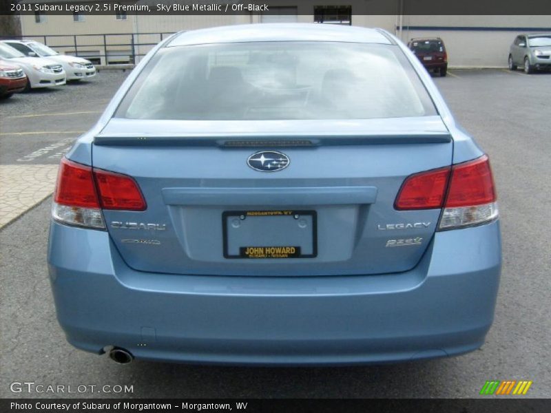 Sky Blue Metallic / Off-Black 2011 Subaru Legacy 2.5i Premium
