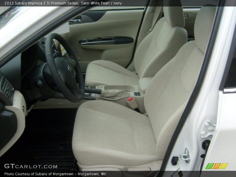 Satin White Pearl / Ivory 2011 Subaru Impreza 2.5i Premium Sedan