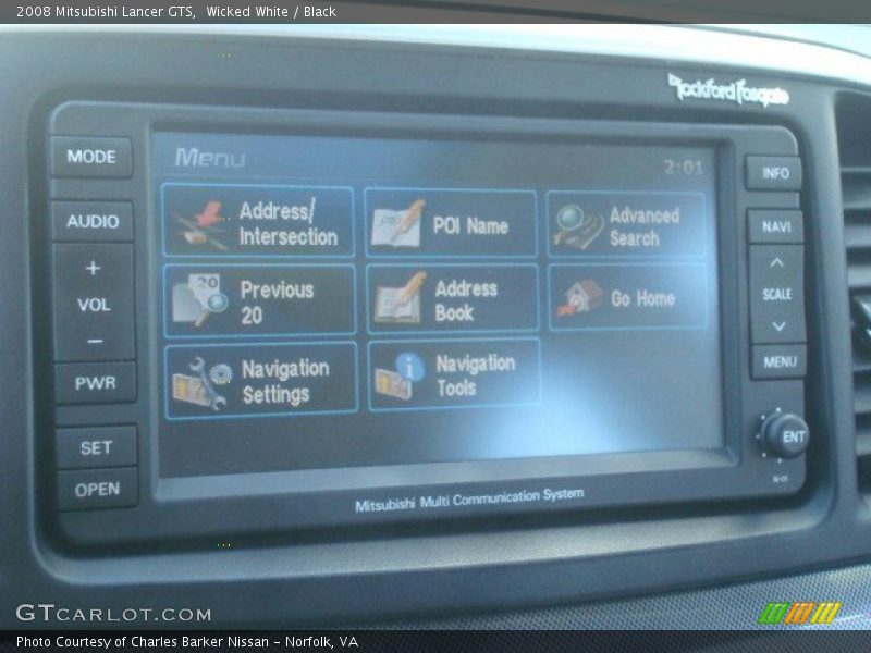 Wicked White / Black 2008 Mitsubishi Lancer GTS