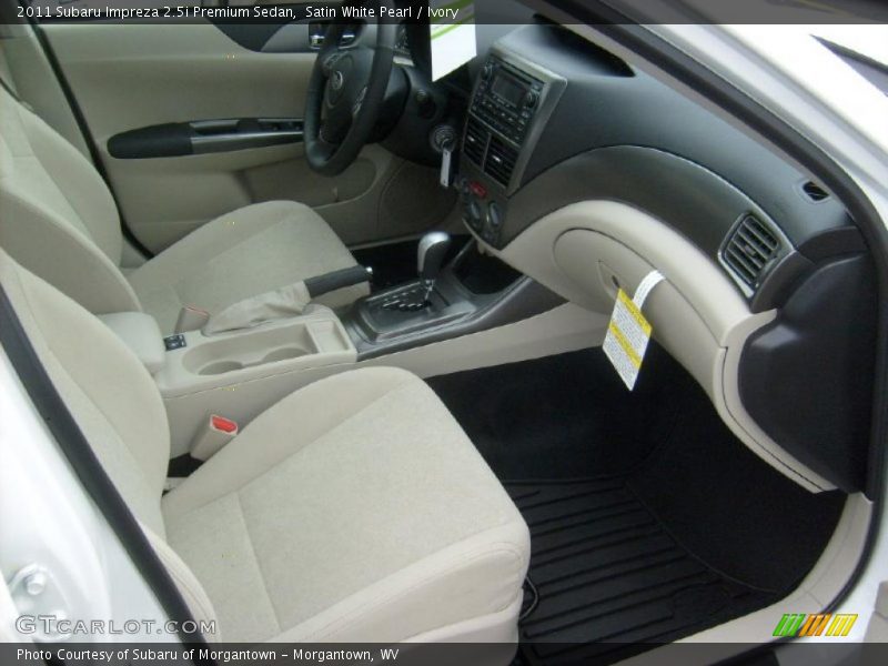 Satin White Pearl / Ivory 2011 Subaru Impreza 2.5i Premium Sedan