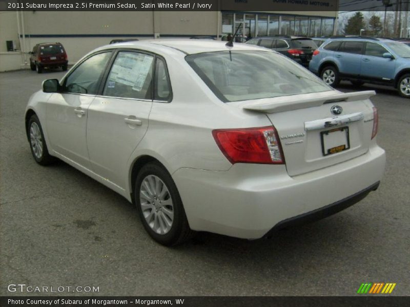 Satin White Pearl / Ivory 2011 Subaru Impreza 2.5i Premium Sedan