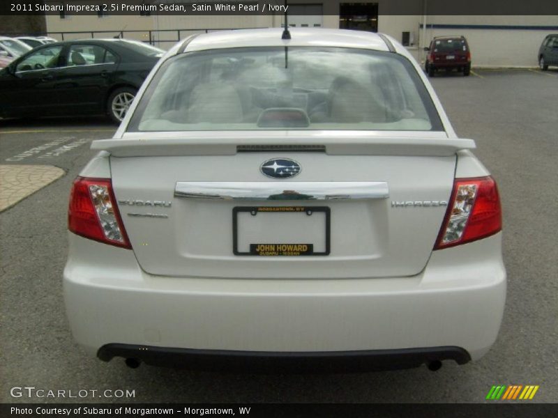 Satin White Pearl / Ivory 2011 Subaru Impreza 2.5i Premium Sedan