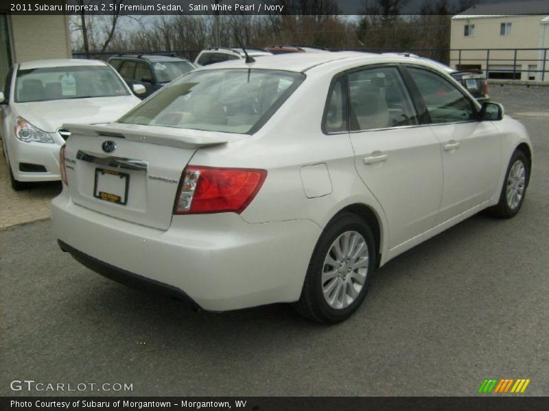 Satin White Pearl / Ivory 2011 Subaru Impreza 2.5i Premium Sedan
