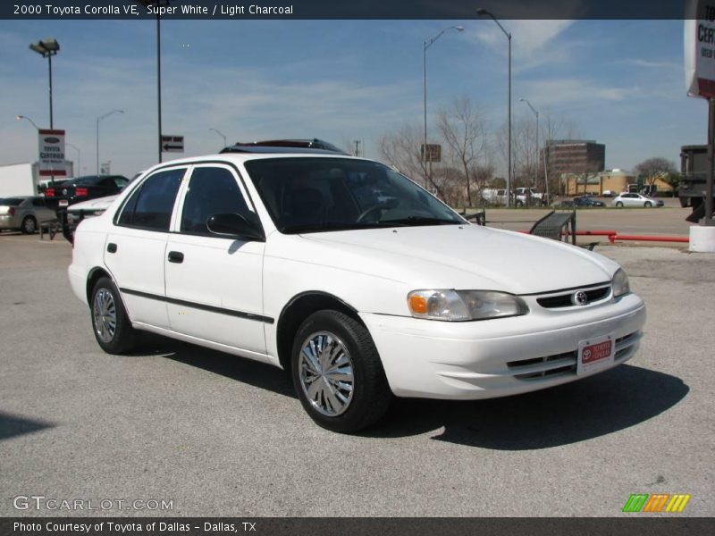 Super White / Light Charcoal 2000 Toyota Corolla VE