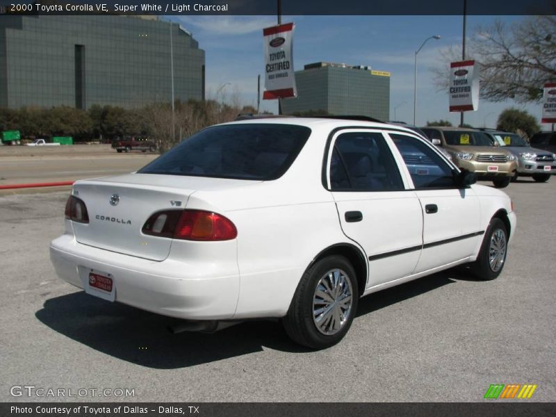 Super White / Light Charcoal 2000 Toyota Corolla VE