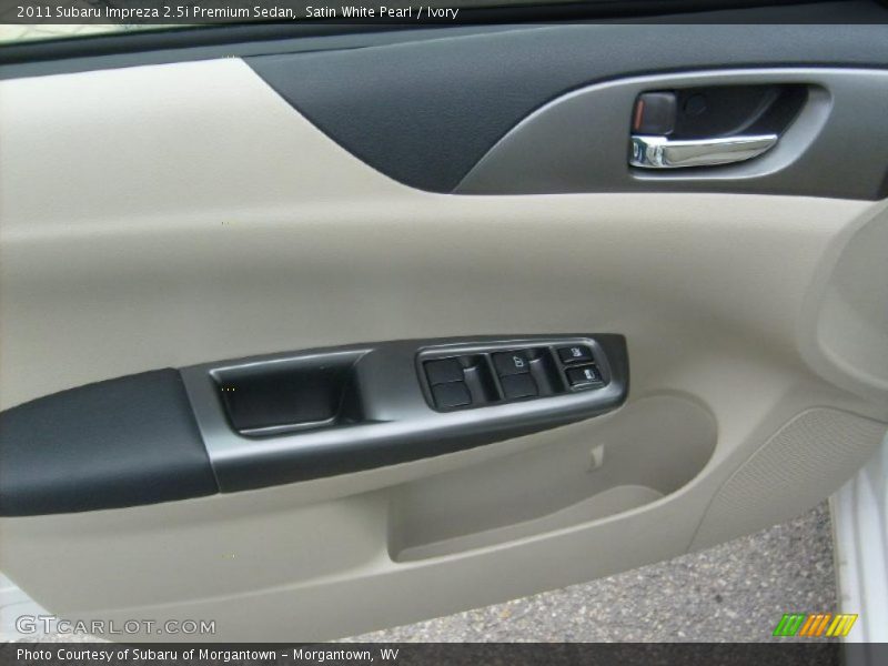 Satin White Pearl / Ivory 2011 Subaru Impreza 2.5i Premium Sedan