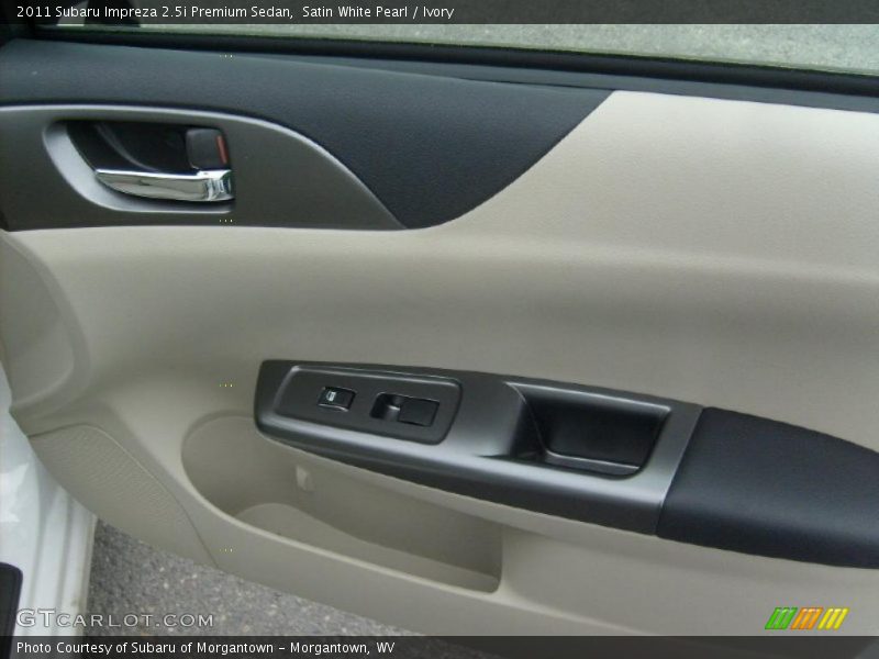 Satin White Pearl / Ivory 2011 Subaru Impreza 2.5i Premium Sedan