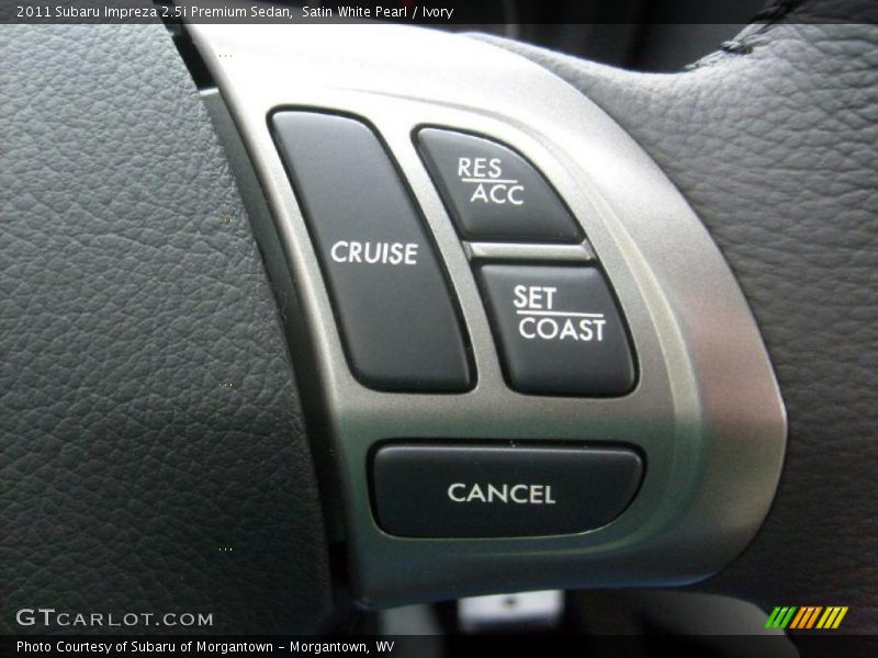 Satin White Pearl / Ivory 2011 Subaru Impreza 2.5i Premium Sedan