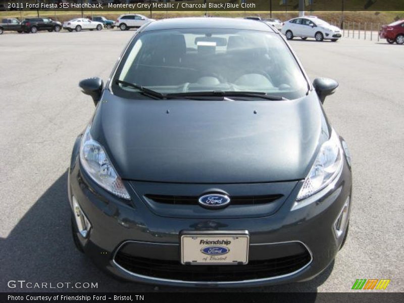 Monterey Grey Metallic / Charcoal Black/Blue Cloth 2011 Ford Fiesta SES Hatchback