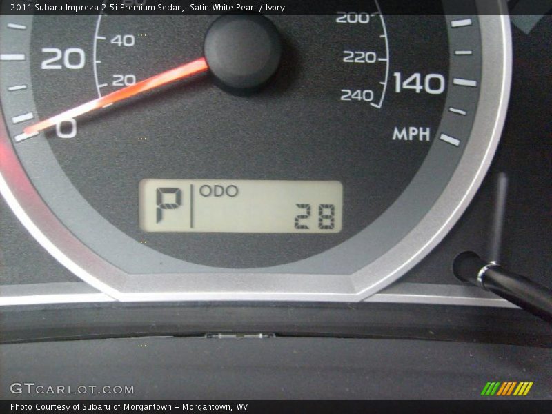 Satin White Pearl / Ivory 2011 Subaru Impreza 2.5i Premium Sedan