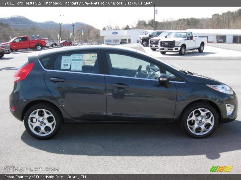 Monterey Grey Metallic / Charcoal Black/Blue Cloth 2011 Ford Fiesta SES Hatchback