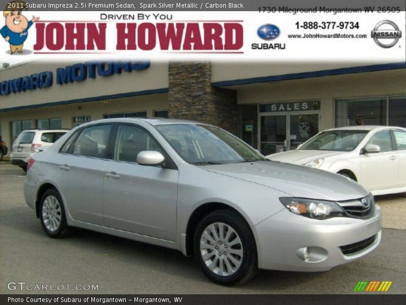 Spark Silver Metallic / Carbon Black 2011 Subaru Impreza 2.5i Premium Sedan
