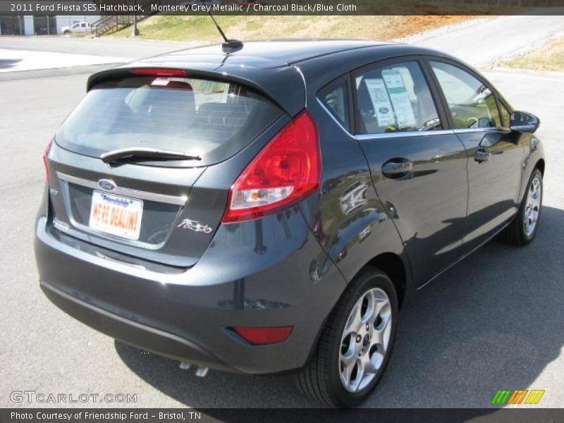 Monterey Grey Metallic / Charcoal Black/Blue Cloth 2011 Ford Fiesta SES Hatchback