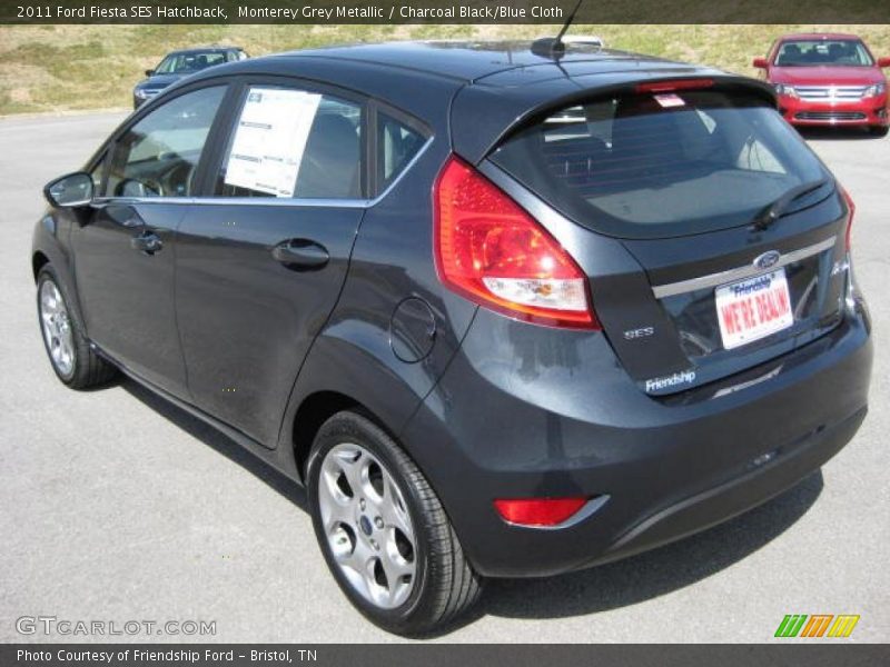 Monterey Grey Metallic / Charcoal Black/Blue Cloth 2011 Ford Fiesta SES Hatchback