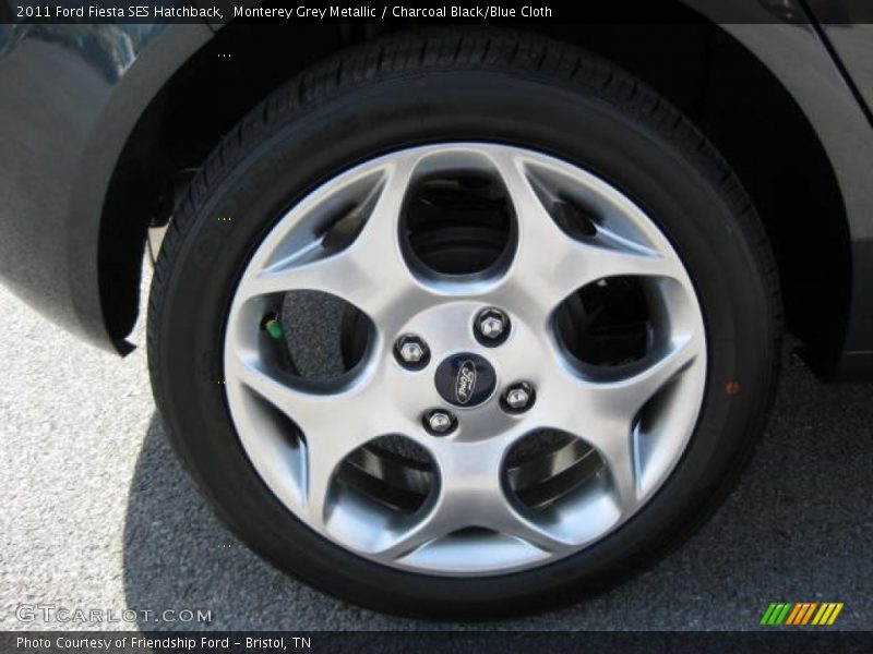 Monterey Grey Metallic / Charcoal Black/Blue Cloth 2011 Ford Fiesta SES Hatchback