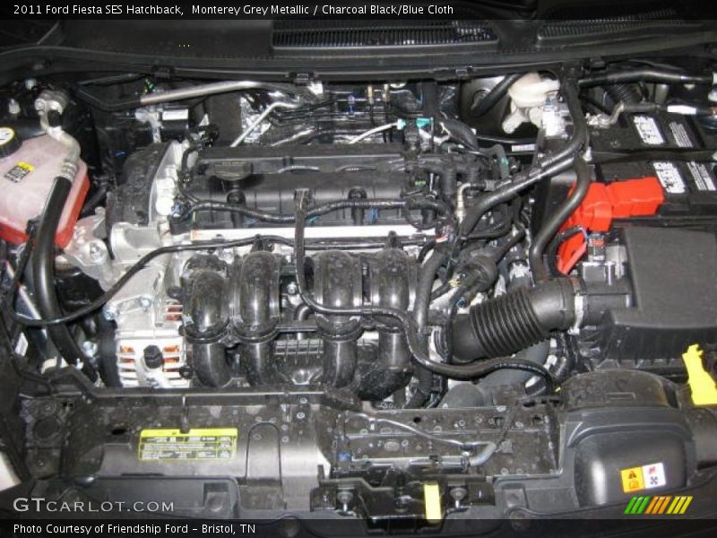 Monterey Grey Metallic / Charcoal Black/Blue Cloth 2011 Ford Fiesta SES Hatchback