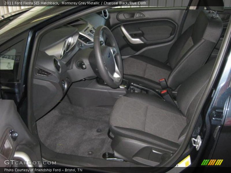 Monterey Grey Metallic / Charcoal Black/Blue Cloth 2011 Ford Fiesta SES Hatchback