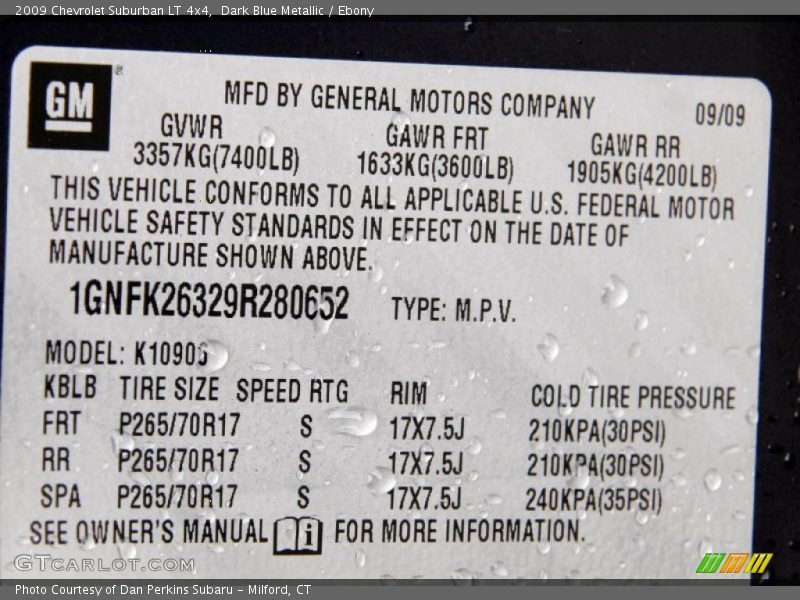 Dark Blue Metallic / Ebony 2009 Chevrolet Suburban LT 4x4