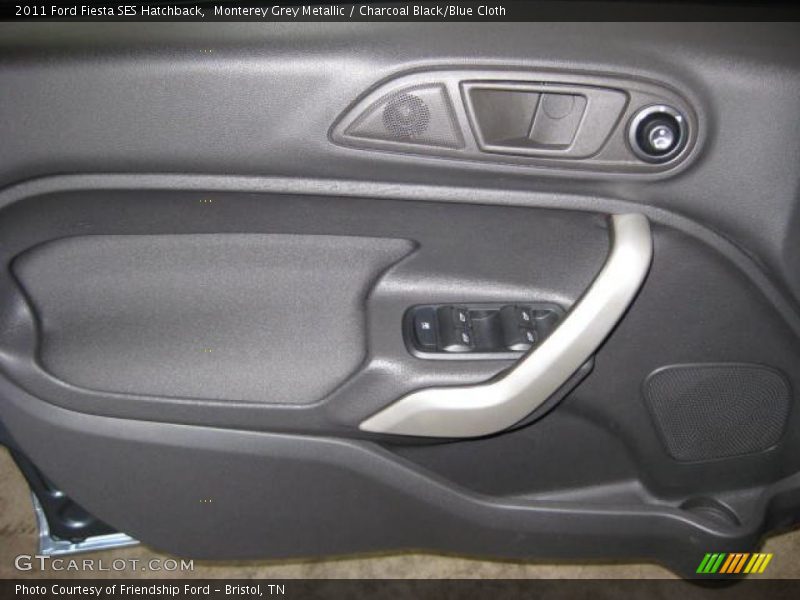 Monterey Grey Metallic / Charcoal Black/Blue Cloth 2011 Ford Fiesta SES Hatchback