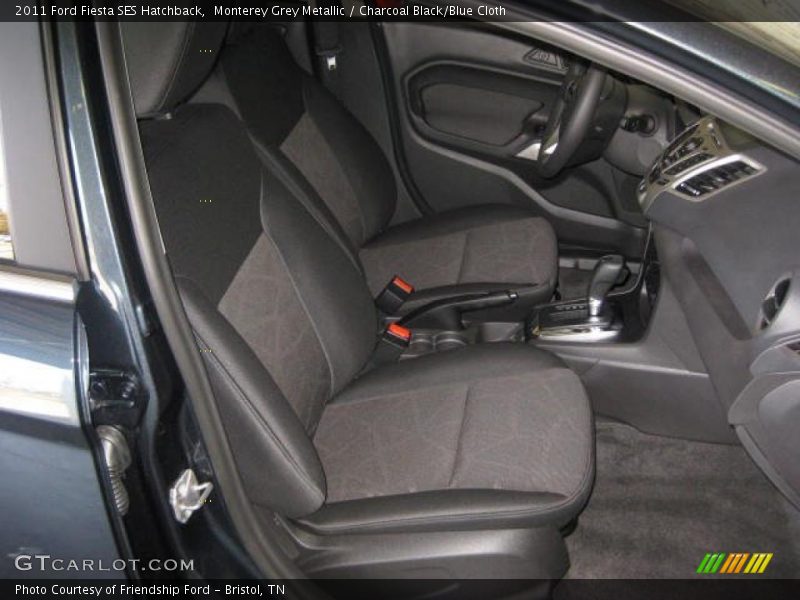 Monterey Grey Metallic / Charcoal Black/Blue Cloth 2011 Ford Fiesta SES Hatchback