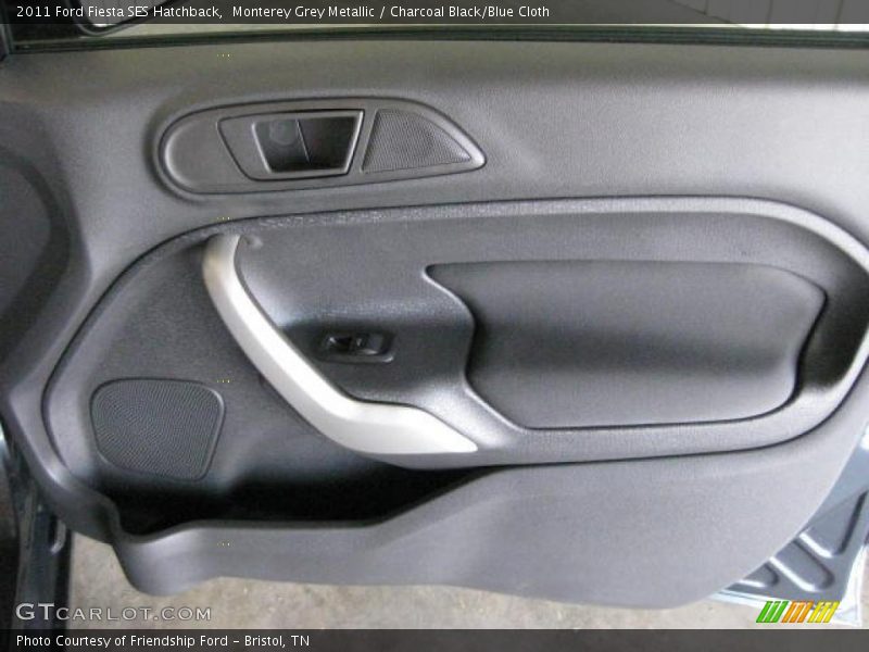 Monterey Grey Metallic / Charcoal Black/Blue Cloth 2011 Ford Fiesta SES Hatchback