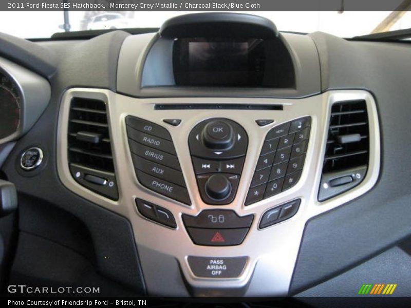 Monterey Grey Metallic / Charcoal Black/Blue Cloth 2011 Ford Fiesta SES Hatchback