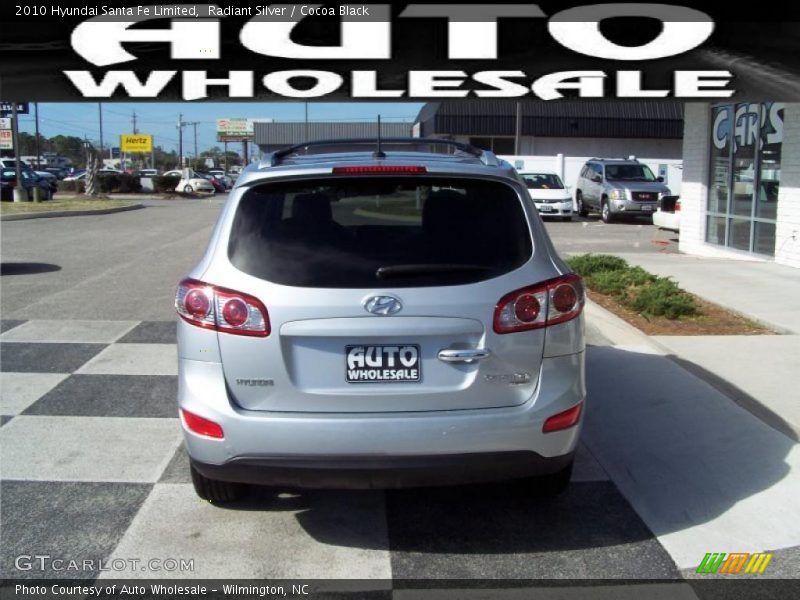 Radiant Silver / Cocoa Black 2010 Hyundai Santa Fe Limited